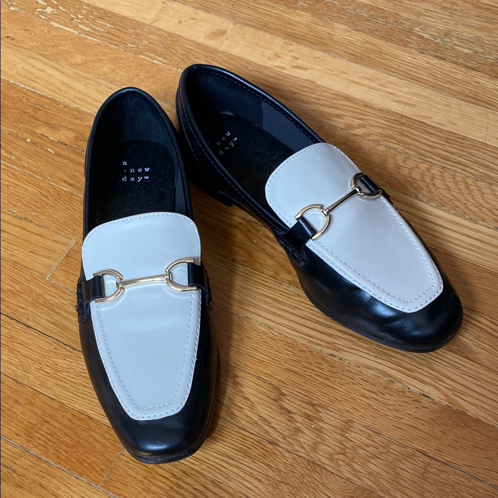 A New Day Black and White Loafers